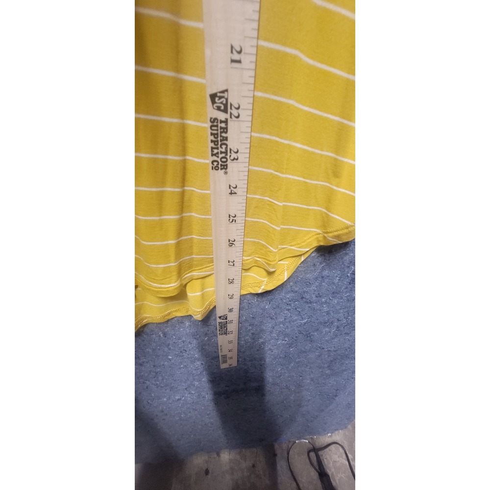 Time & Tru SS Crew Tunic Tee Autumn Gold Stripe XL/(16-18) - Picture 6 of 10